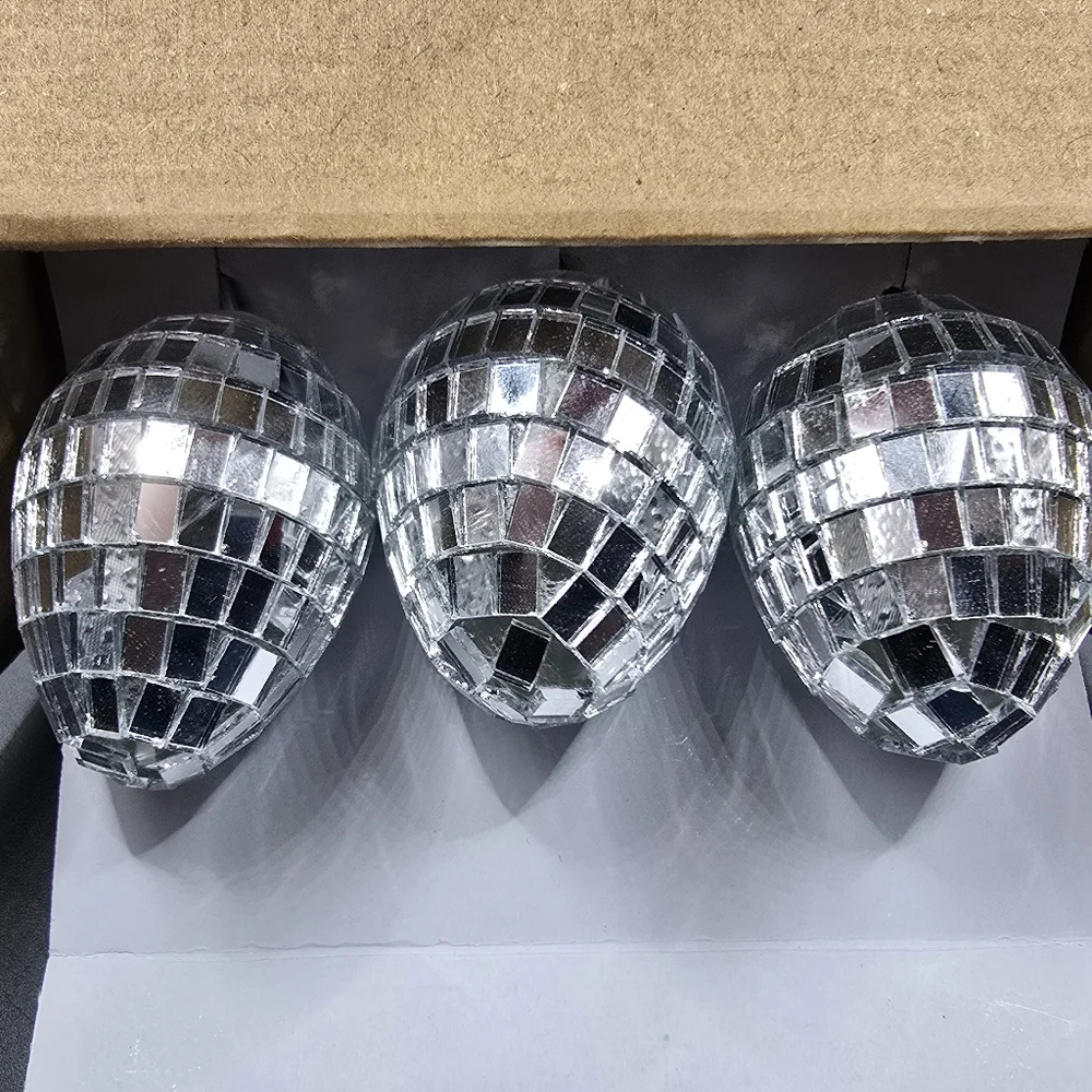 New Cottondale 10-Count Led Disco Egg Lights, Silver, 5.5 Ft Battery Operated